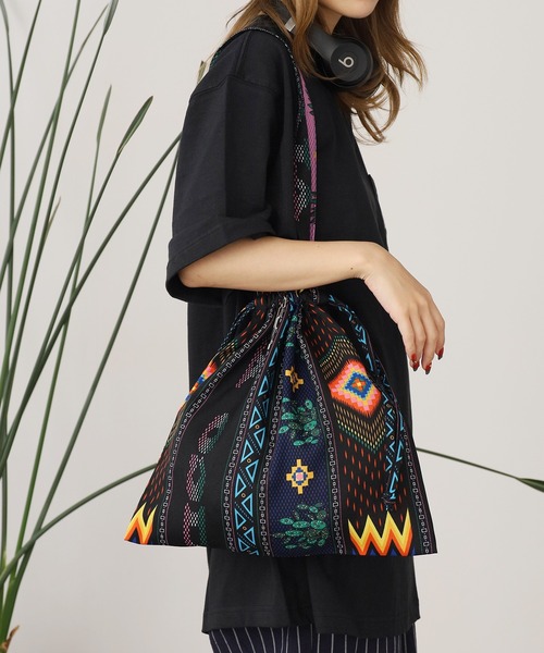 ROOPTOKYO(ループトウキョウ)の「Dept Pop/デプトポップ MEXICAN PATTERN BAG トートバッグ(トートバッグ・レディース・ピンク系2/イエロー系1/イエロー系2/ピンク系1・FREE)」の5枚目の写真