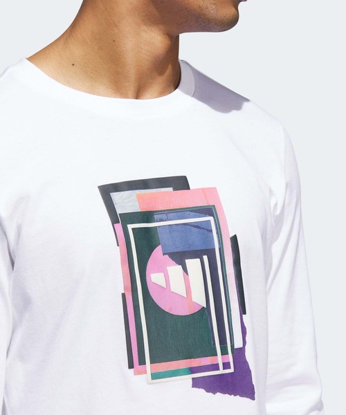 adidas（アディダス）の「ビヨンド ザ コース グラフィック 長袖 Tシャツ【adidas Golf/アディダスゴルフ】（Tシャツ/カットソー・メンズ・ホワイト・XX-LARGE/X-LARGE/LARGE/MEDIUM/SMALL）」の5枚目の写真