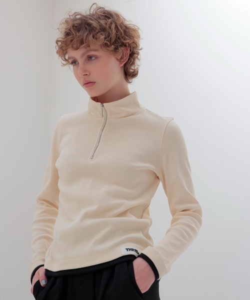 THREE DOTS TURQUOISE × DRESSLAVE / HALF ZIP PULLOVER(ハーフジップ