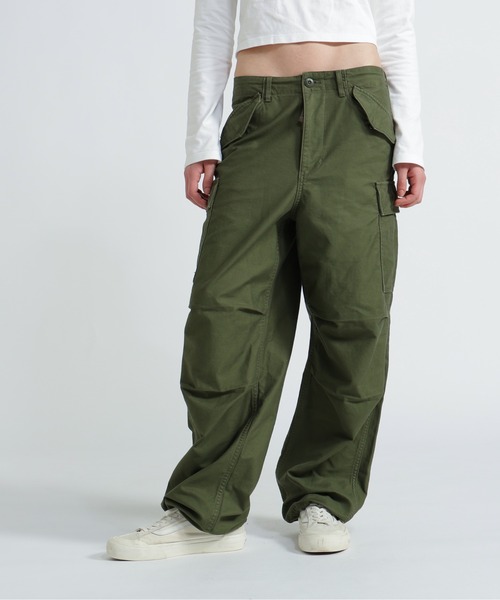 AVIREX（アヴィレックス）の「《直営店限定》NYLON/COTTON M-65 FATIGUE PANTS/ナイロンコットン M-65ファティーグパンツ（カーゴパンツ・レディース・グリーン系カモフラージュ/ブラック/オリーブ・S/M）」の4枚目の写真