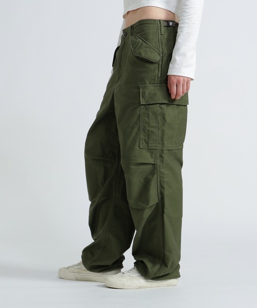 AVIREX（アヴィレックス）の「《直営店限定》NYLON/COTTON M-65 FATIGUE PANTS/ナイロンコットン M-65ファティーグパンツ（カーゴパンツ・レディース・グリーン系カモフラージュ/ブラック/オリーブ・S/M）」の7枚目の写真