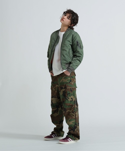AVIREX（アヴィレックス）の「《直営店限定》NYLON/COTTON M-65 FATIGUE PANTS/ナイロンコットン M-65ファティーグパンツ（カーゴパンツ・レディース・グリーン系カモフラージュ/ブラック/オリーブ・S/M）」の16枚目の写真