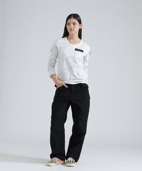 AVIREX(アヴィレックス)の「《直営店限定》NYLON/COTTON M-65 FATIGUE PANTS/ナイロンコットン M-65ファティーグパンツ(カーゴパンツ・レディース・グリーン系カモフラージュ/ブラック/オリーブ・S/M)」の21枚目の写真