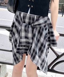 INGNI | 腰巻シャツ風チェック柄スカパン(スカート)