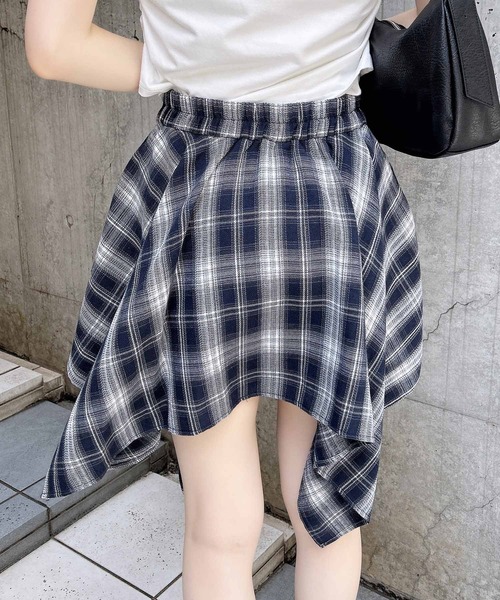 INGNI（イング）の「腰巻シャツ風チェック柄スカパン（スカート・レディース・ネイビー系2/レッド系その他5/ブラック系/ブラック系その他3/ネイビー系1/ローズ系8・FREE）」の19枚目の写真