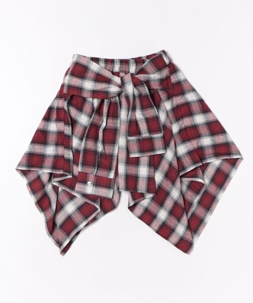 INGNI（イング）の「腰巻シャツ風チェック柄スカパン（スカート・レディース・ネイビー系2/レッド系その他5/ブラック系/ブラック系その他3/ネイビー系1/ローズ系8・FREE）」の22枚目の写真