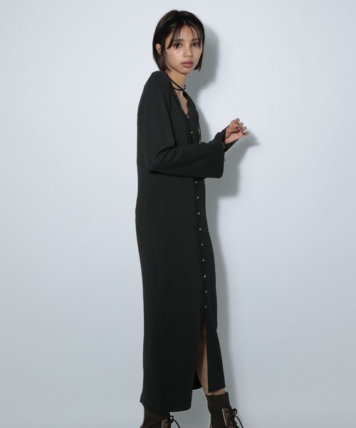 PAGEBOY（ページボーイ）の「ニットカーデワンピース（ワンピース・レディース・ブラック/グレー/オフホワイト・FREE）」の8枚目の写真