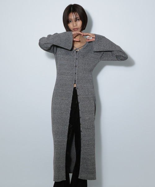 PAGEBOY（ページボーイ）の「ニットカーデワンピース（ワンピース・レディース・ブラック/グレー/オフホワイト・FREE）」の12枚目の写真
