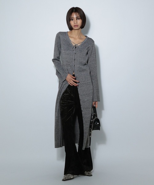 PAGEBOY（ページボーイ）の「ニットカーデワンピース（ワンピース・レディース・ブラック/グレー/オフホワイト・FREE）」の9枚目の写真