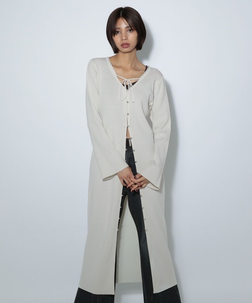 PAGEBOY（ページボーイ）の「ニットカーデワンピース（ワンピース・レディース・ブラック/グレー/オフホワイト・FREE）」の19枚目の写真