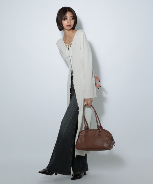 PAGEBOY（ページボーイ）の「ニットカーデワンピース（ワンピース・レディース・ブラック/グレー/オフホワイト・FREE）」の16枚目の写真