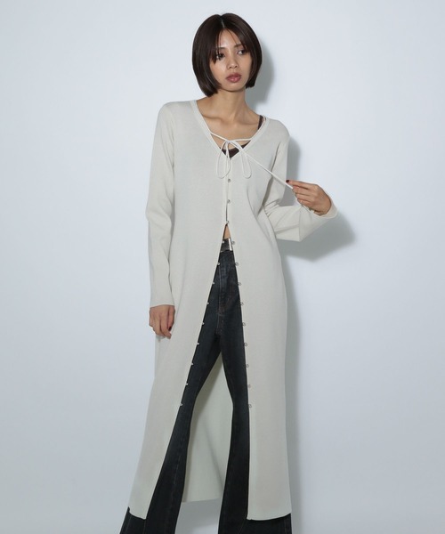 PAGEBOY（ページボーイ）の「ニットカーデワンピース（ワンピース・レディース・ブラック/グレー/オフホワイト・FREE）」の18枚目の写真