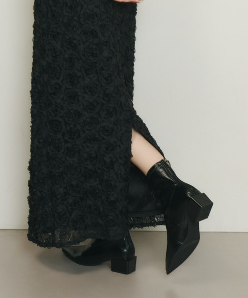 Olu.(オルドット)の「ポインテッドトゥブーツ(ブーツ・レディース・ブラック/キャメル・37/39/35)」の7枚目の写真