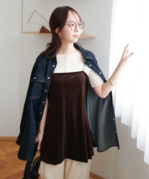 ベロアキャミチュニック（チュニック）｜DISCOAT（ディスコート）の