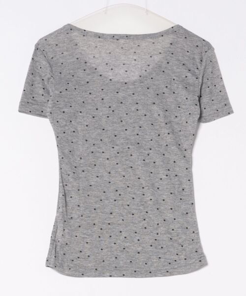 HALEY PESCA(ヘーリーペスカ)の「HALEY PESCA/シースルー ドット柄半袖トップス(Tシャツ/カットソー・レディース・グレー/アイボリー・SMALL/MEDIUM)」の13枚目の写真
