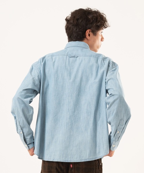 Levi's（リーバイス）の「Levi's/リーバイス ロングスリーブ ボックスシャツ（シャツ/ブラウス・メンズ・ライトインディゴブルー・XL/S/M/L）」の10枚目の写真