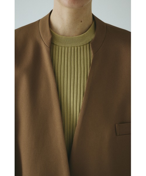 HeRIN.CYE（ヘリンドットサイ）の「No collar over jacket　　ノーカラーオーバージャケット（その他アウター・レディース・ブラウン/ネイビー/ベージュ・38/36）」の10枚目の写真