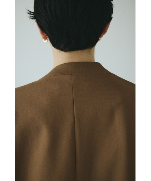 HeRIN.CYE（ヘリンドットサイ）の「No collar over jacket　　ノーカラーオーバージャケット（その他アウター・レディース・ブラウン/ネイビー/ベージュ・38/36）」の11枚目の写真