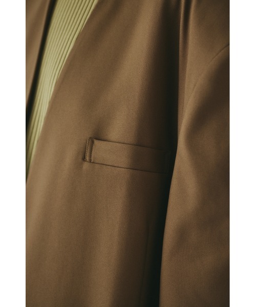 HeRIN.CYE（ヘリンドットサイ）の「No collar over jacket　　ノーカラーオーバージャケット（その他アウター・レディース・ブラウン/ネイビー/ベージュ・38/36）」の12枚目の写真