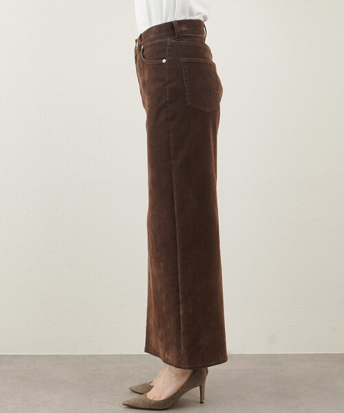 Whim Gazette（ウィムガゼット）の「デニムフロッキースリットスカート（デニムスカート・レディース・ブラウン・38/36）」の5枚目の写真