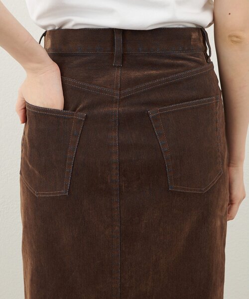 Whim Gazette（ウィムガゼット）の「デニムフロッキースリットスカート