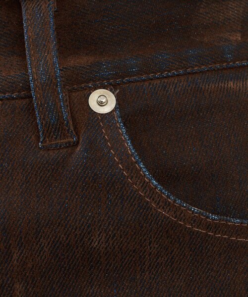 セール】デニムフロッキースリットスカート（デニムスカート）｜Whim