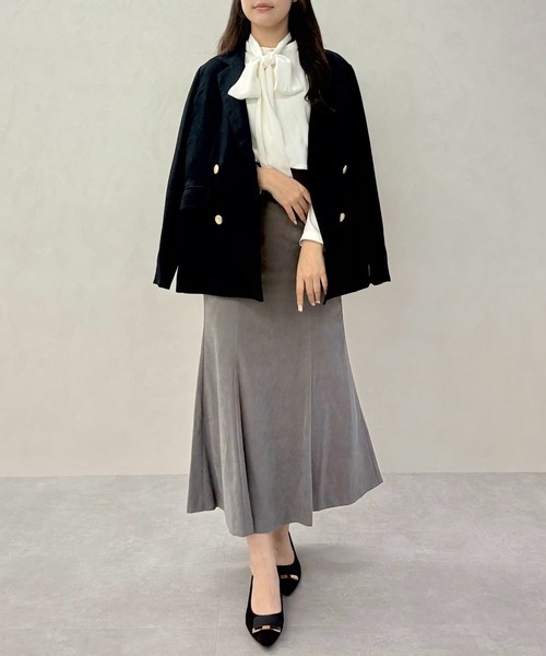 MISCH MASCH（ミッシュマッシュ）の「WEB限定 2025秋冬新作 リボンボウタイブラウス（シャツ/ブラウス・レディース・ホワイト/ブラック/ピンク・ﾌﾘ-）」の12枚目の写真