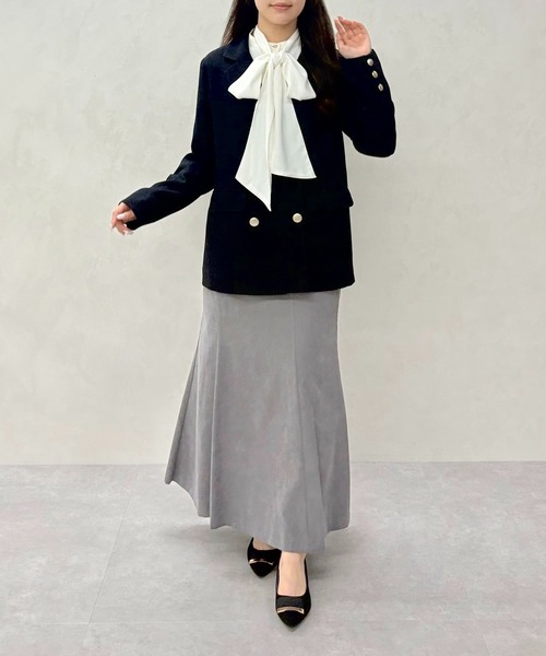 MISCH MASCH（ミッシュマッシュ）の「WEB限定 2025秋冬新作 リボンボウタイブラウス（シャツ/ブラウス・レディース・ホワイト/ブラック/ピンク・ﾌﾘ-）」の17枚目の写真