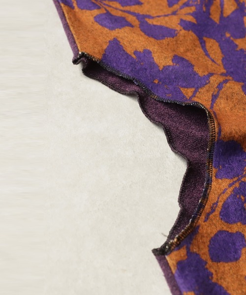 antiqua（アンティカ）の「4WAYロングスヌード（ネックウォーマー/スヌード・レディース・パープル/ブラック・ONESIZE）」の6枚目の写真