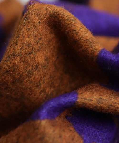 antiqua（アンティカ）の「4WAYロングスヌード（ネックウォーマー/スヌード・レディース・パープル/ブラック・ONESIZE）」の8枚目の写真