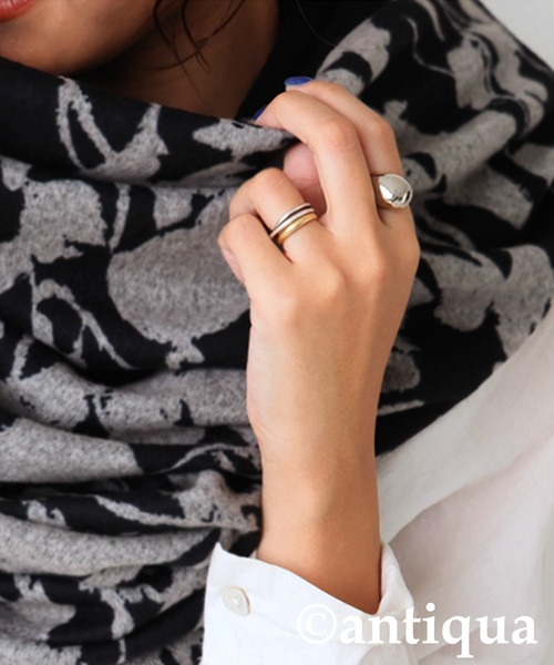 antiqua（アンティカ）の「4WAYロングスヌード（ネックウォーマー/スヌード・レディース・パープル/ブラック・ONESIZE）」の14枚目の写真