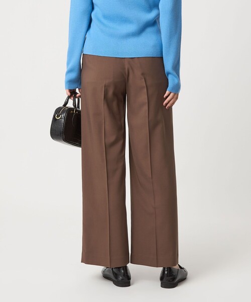 green label relaxing（グリーンレーベルリラクシング）の「［size SHORT/TALLあり］キチントボトムス カバー ワイド パンツ（スラックス・レディース・ブラウン/ネイビー・38/40/TALL/36/SHORT）」の5枚目の写真