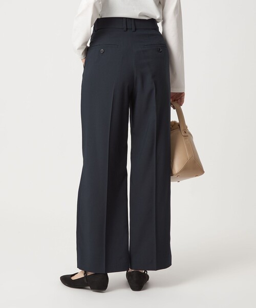 green label relaxing（グリーンレーベルリラクシング）の「［size SHORT/TALLあり］キチントボトムス カバー ワイド パンツ（スラックス・レディース・ブラウン/ネイビー・38/40/TALL/36/SHORT）」の8枚目の写真