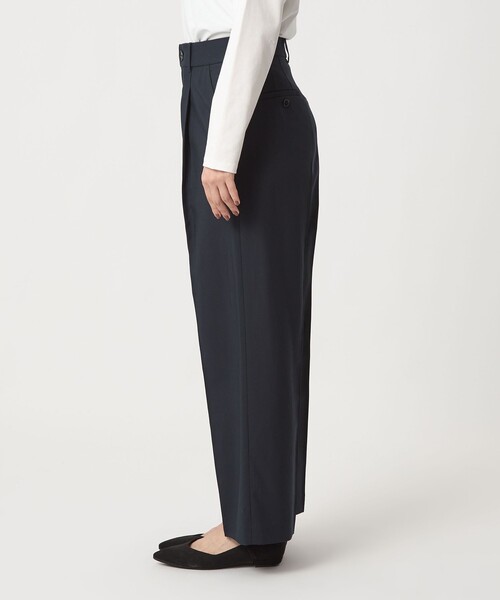 green label relaxing（グリーンレーベルリラクシング）の「［size SHORT/TALLあり］キチントボトムス カバー ワイド パンツ（スラックス・レディース・ブラウン/ネイビー・38/40/TALL/36/SHORT）」の16枚目の写真