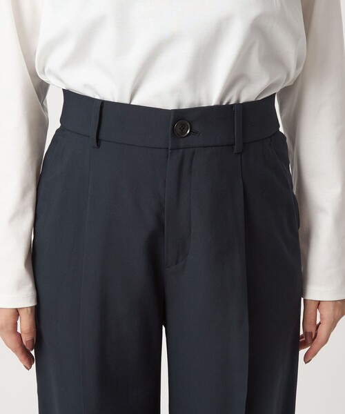 green label relaxing（グリーンレーベルリラクシング）の「［size SHORT/TALLあり］キチントボトムス カバー ワイド パンツ（スラックス・レディース・ブラウン/ネイビー・38/40/TALL/36/SHORT）」の18枚目の写真