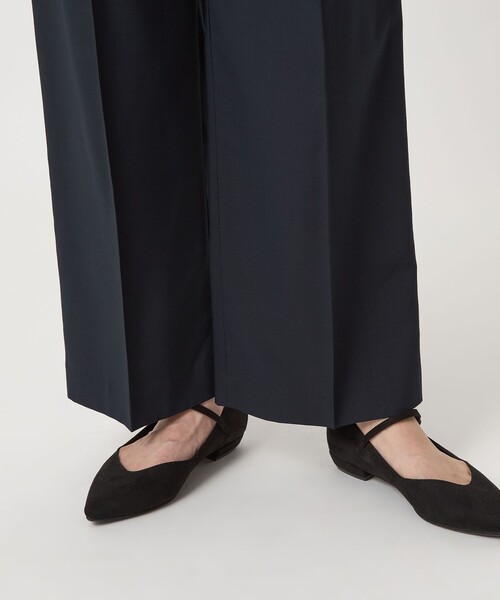 green label relaxing（グリーンレーベルリラクシング）の「［size SHORT/TALLあり］キチントボトムス カバー ワイド パンツ（スラックス・レディース・ブラウン/ネイビー・38/40/TALL/36/SHORT）」の21枚目の写真