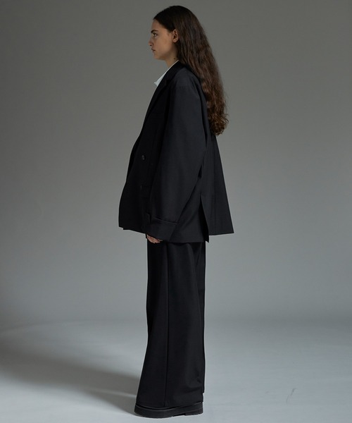 cussil（クシル）の「【cussil/クシル】ヘビードレープ2タックワイドストレートセンタープレススラックスパンツ【セットアップ対応】（スラックス・メンズ・ライトグレー/ブラック・XS/L/M/S）」の5枚目の写真