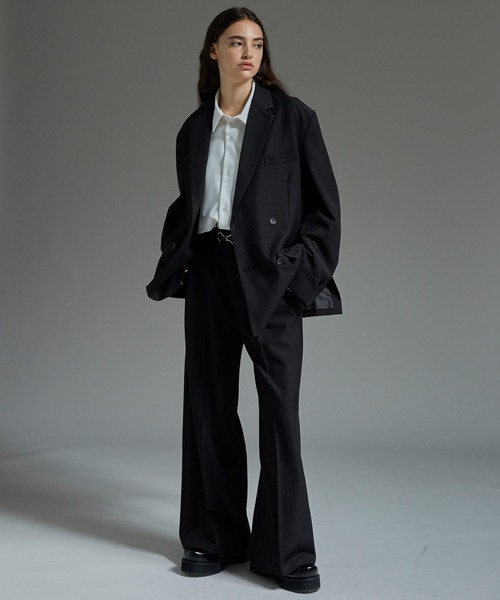 cussil（クシル）の「【cussil/クシル】ヘビードレープ2タックワイドストレートセンタープレススラックスパンツ【セットアップ対応】（スラックス・メンズ・ライトグレー/ブラック・XS/L/M/S）」の15枚目の写真