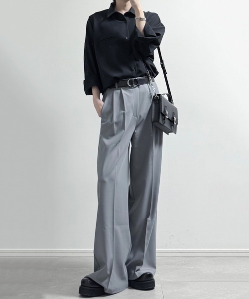 Insgale スラックス　S セール】【S-XLサイズ展開】【オフィスカジュアル】インタック