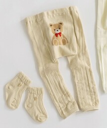 BRANSHES（ブランシェス）の「【ベビー】アニマルスパッツ＆ソックスセット（ソックス/靴下・キッズ）」