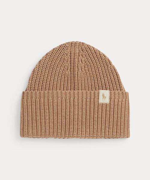 セール】リブ コットン ハット（ニットキャップ/ビーニー）｜POLO