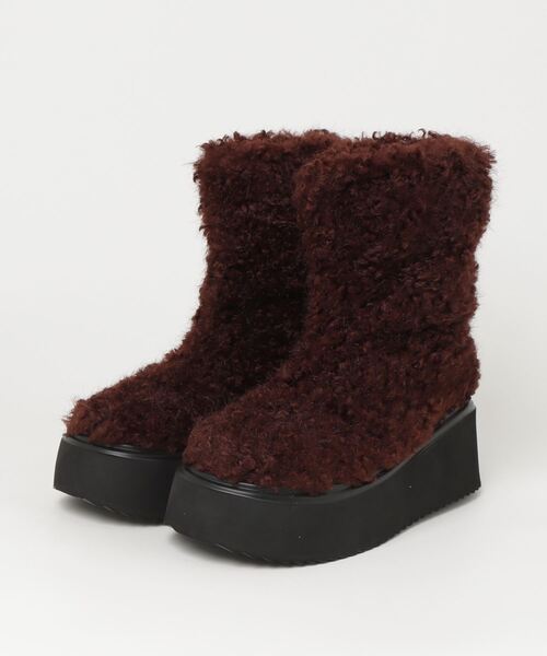 THE YOn（ザヨン）の「厚底シープボアブーツ（ブーツ・レディース・ブラック/ブラウン/グレイッシュベージュ・39/38/37）」の22枚目の写真