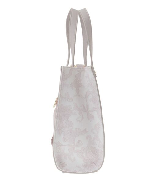 Maison de FLEUR（メゾンドフルール）の「フラワーガーデンプリント2Wayスクエアトート（トートバッグ・レディース・ブラック/ピンク・FREE）」の8枚目の写真