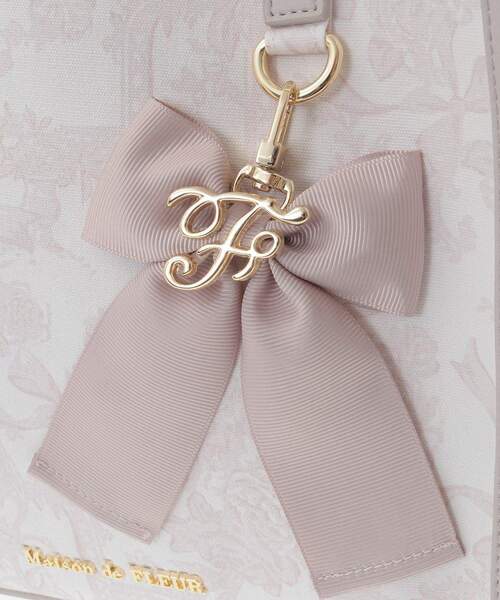 Maison de FLEUR（メゾンドフルール）の「フラワーガーデンプリント2Wayスクエアトート（トートバッグ・レディース・ブラック/ピンク・FREE）」の13枚目の写真