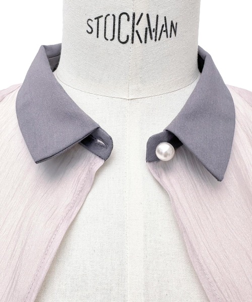 RUIRUE BOUTIQUE（ルイルエブティック）の「オケージョンドレス 結婚式 ストレッチ ｜ エアリー シアー トップス ＆ キャミ フレア ドレス ｜ 二次会 披露宴 美脚 ワンピース オケージョン お呼ばれ パーティードレス（ドレス・レディース・ブラック×ベージュ/ライトグレー/ブラック×グレー・S/M/L/LL）」の19枚目の写真