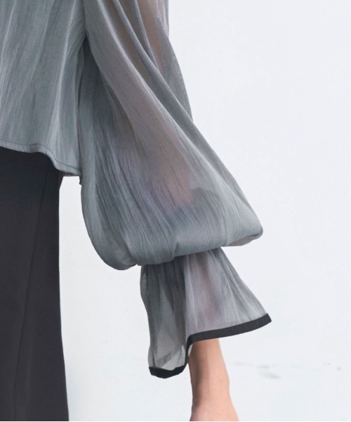 RUIRUE BOUTIQUE（ルイルエブティック）の「オケージョンドレス 結婚式 ストレッチ ｜ エアリー シアー トップス ＆ キャミ フレア ドレス ｜ 二次会 披露宴 美脚 ワンピース オケージョン お呼ばれ パーティードレス（ドレス・レディース・ブラック×ベージュ/ライトグレー/ブラック×グレー・S/M/L/LL）」の21枚目の写真