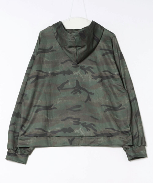 セール】【秋冬新作】オーバーサイズカモフラージュ柄ジップパーカー