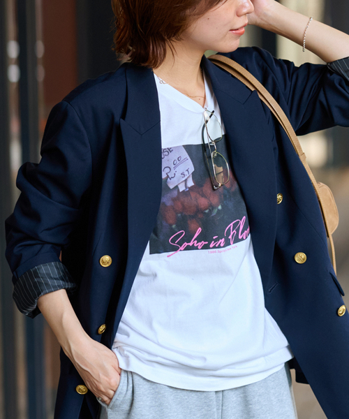 JOURNAL STANDARD relume(ジャーナルスタンダード レリューム)の「別注 TOMOYA WATANABE フォトTシャツ(Tシャツ/カットソー・レディース・ホワイト系その他/ホワイト/ホワイト×ホワイト・FREE)」の9枚目の写真