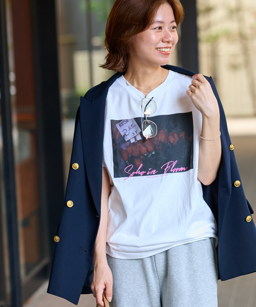 JOURNAL STANDARD relume(ジャーナルスタンダード レリューム)の「別注 TOMOYA WATANABE フォトTシャツ(Tシャツ/カットソー・レディース・ホワイト系その他/ホワイト/ホワイト×ホワイト・FREE)」の10枚目の写真