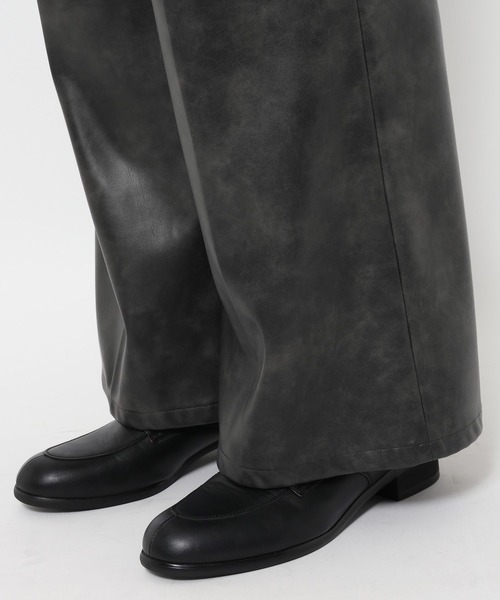 HARE(ハレ)の「【SET UP対応】LUXEレザーワイドフレアパンツ(HARE)(スラックス・メンズ・ブラウン系その他/グレー系その他/ブラック/ブラウン系その他2/ベージュ・SMALL/LARGE/MEDIUM)」の10枚目の写真